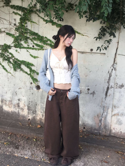 v領羊駝修身裹身開衫3色【MODIMOOL🩵】