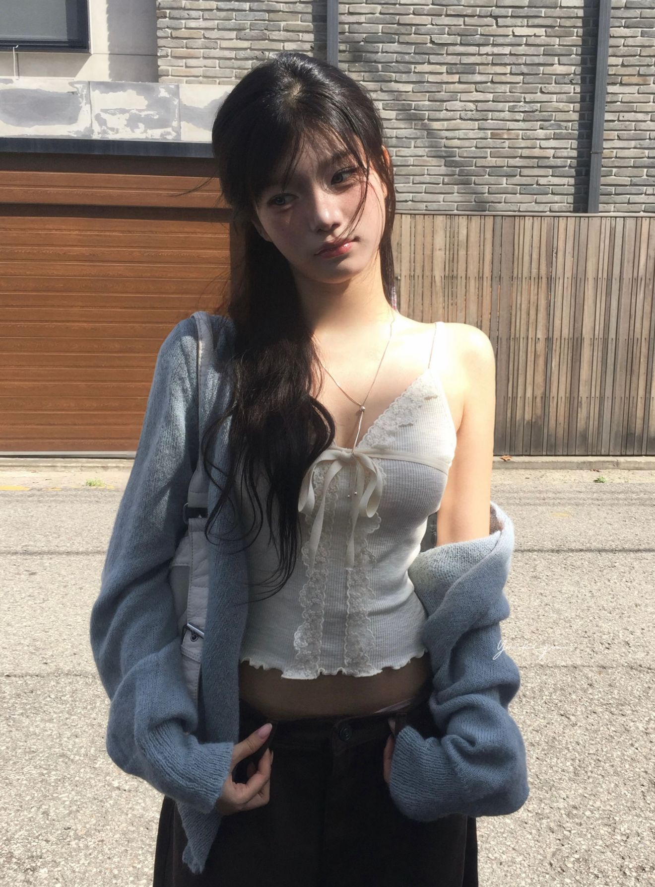 v領羊駝修身裹身開衫3色【MODIMOOL🩵】