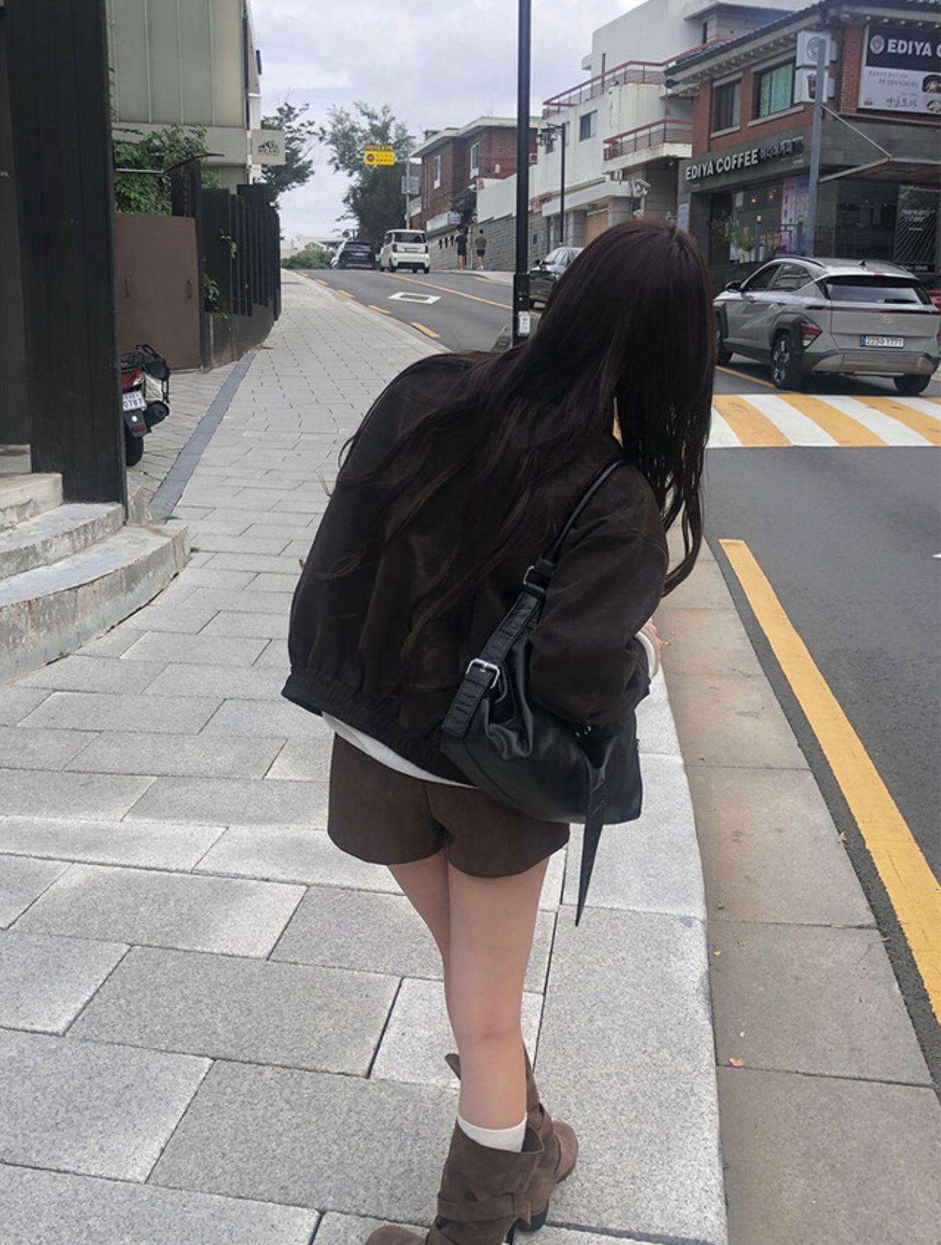 水洗啞色Overfit皮褸 [Anyonemore]