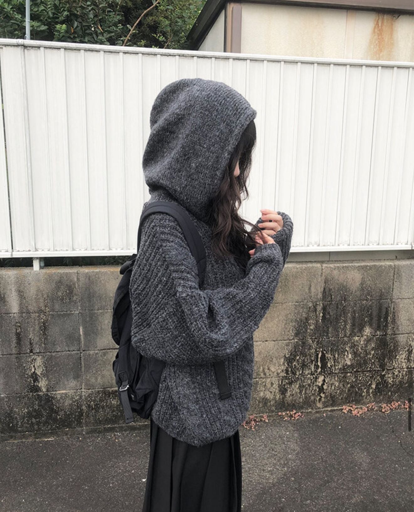 連帽針織拉鍊外套[anyonemore]