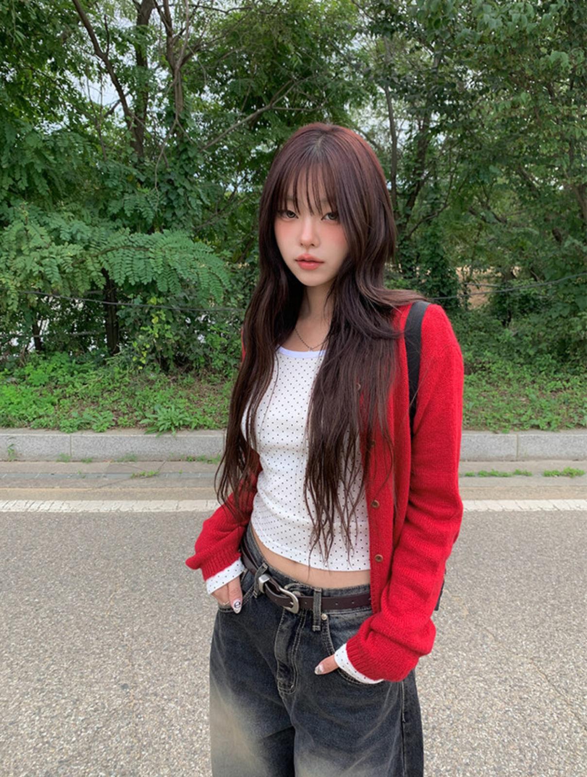 秋季日常針織開衫(5 colour) [Anyonemore]