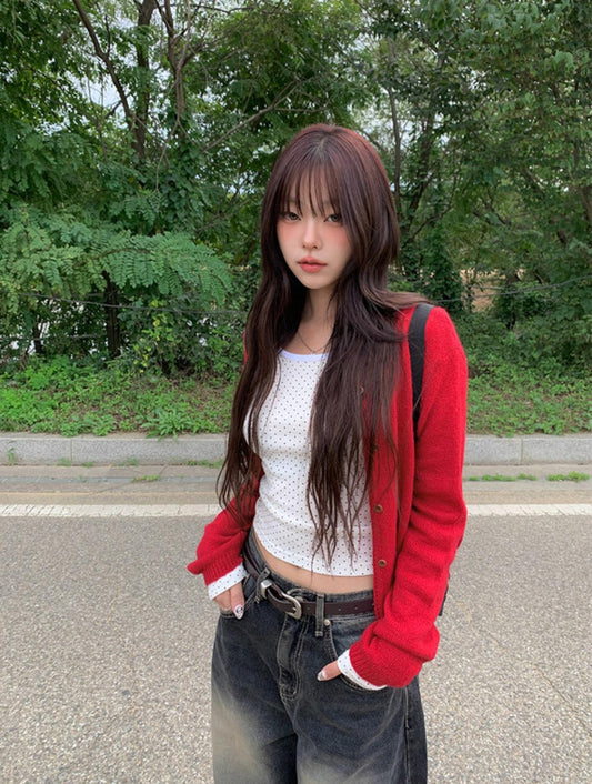 秋季日常針織開衫(5 colour) [Anyonemore]