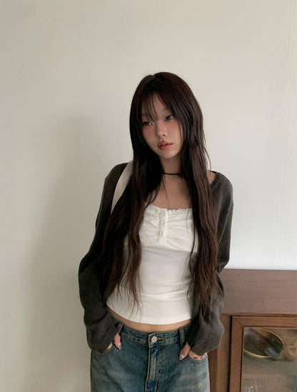 秋季日常針織開衫(5 colour) [Anyonemore]